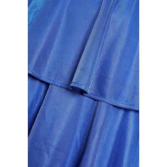 Lulu's Blue Tiered Maxi Dress with Spaghetti Straps Small - Picture 5 of 15